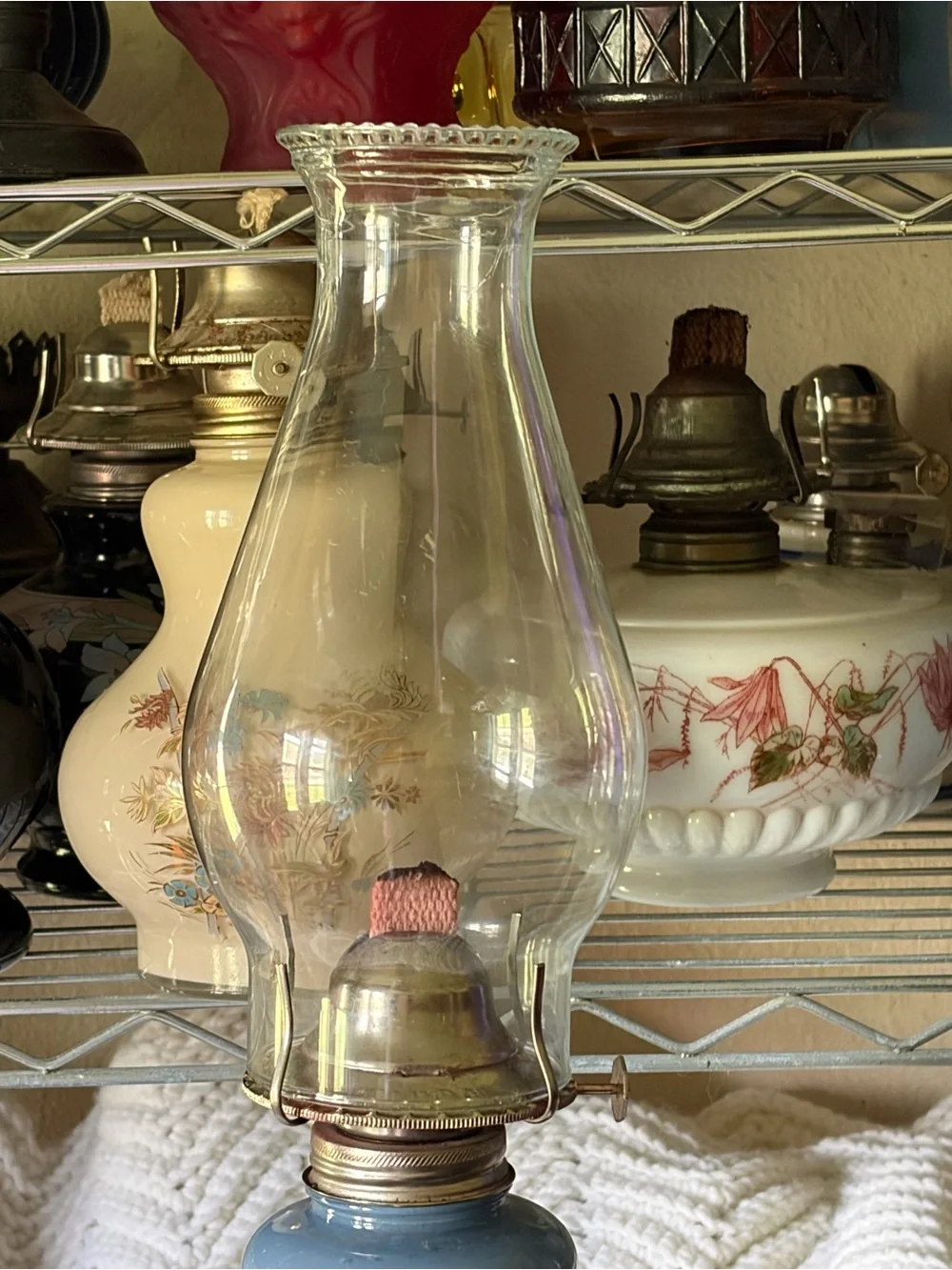Vintage Kadaan Blue Goose Oil Lamp - Home Accents